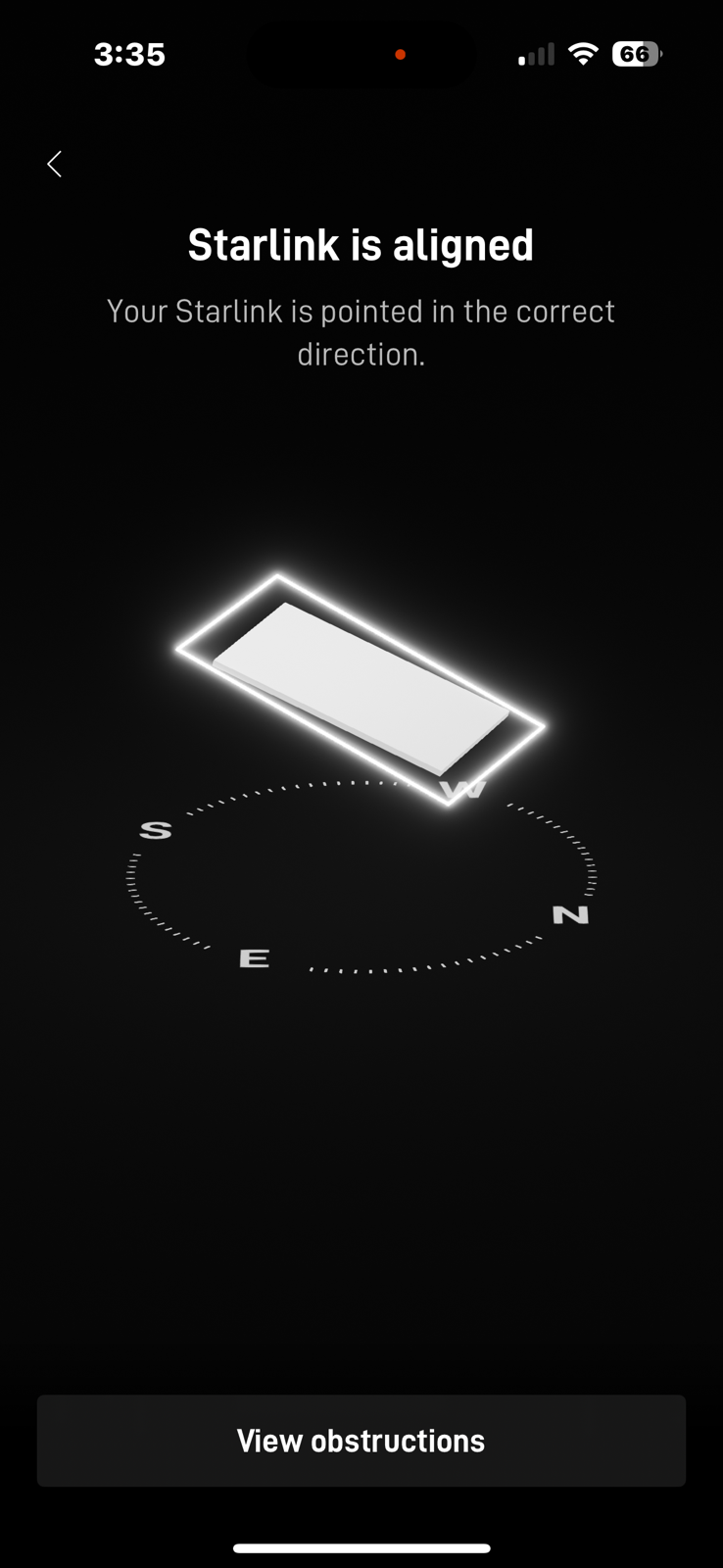 Starlink Alignment test 