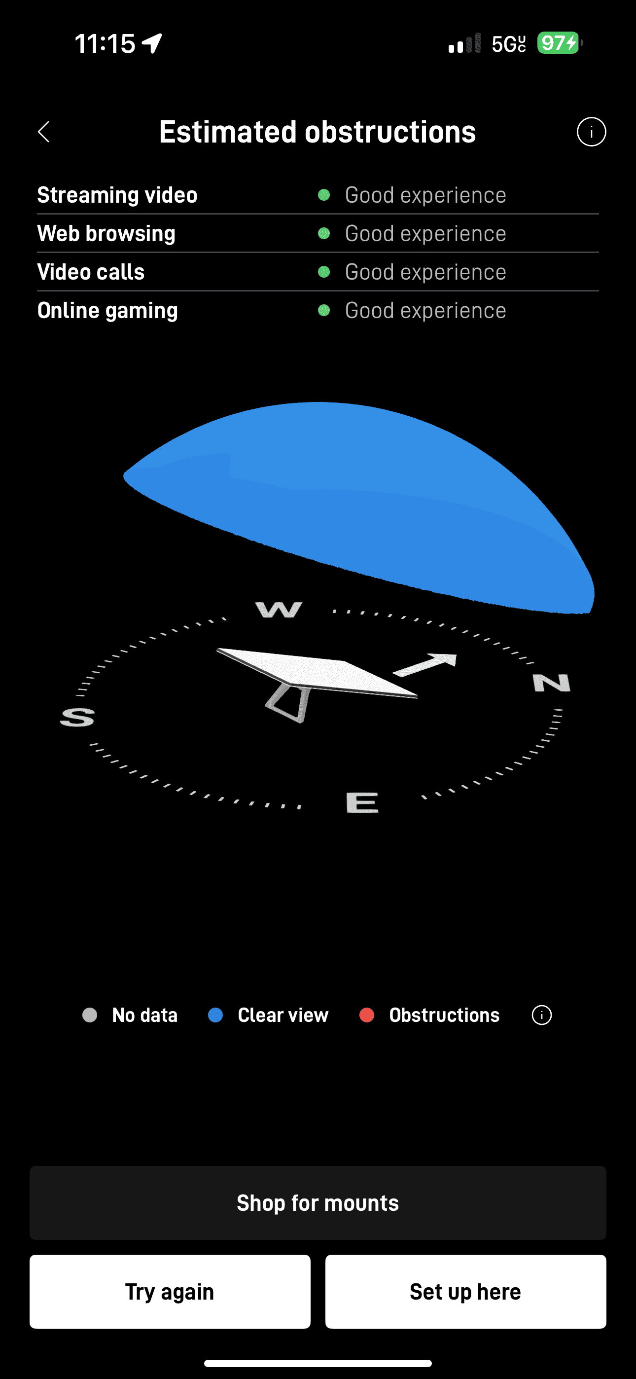 Starlink Obstructions Test Forest Grove OR