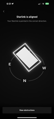 Starlink alignment test Battle Ground, WA