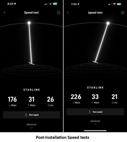 Starlink Speed test Battle Ground WA