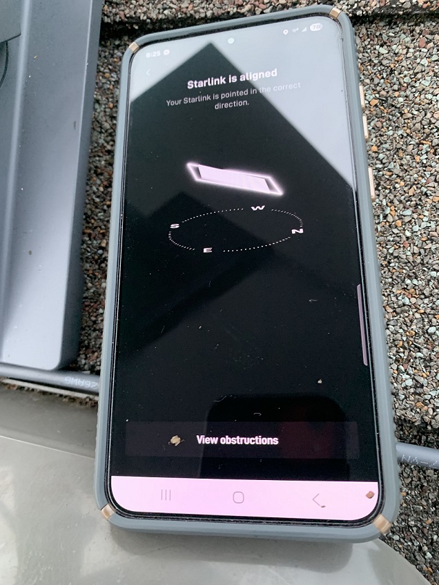 Starlink alignment test Sterling IL