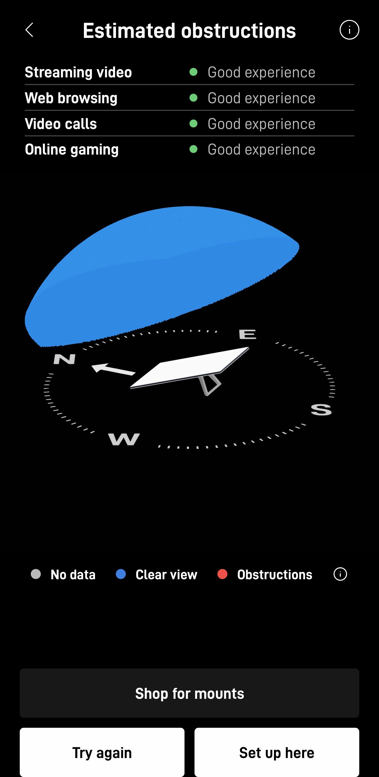 Starlink Obstructions Test El Paso TX