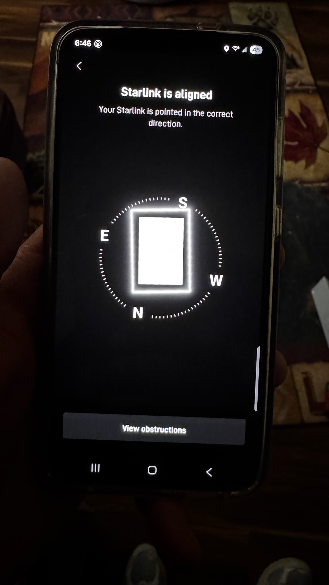 Starlink alignment test in Auburn CA