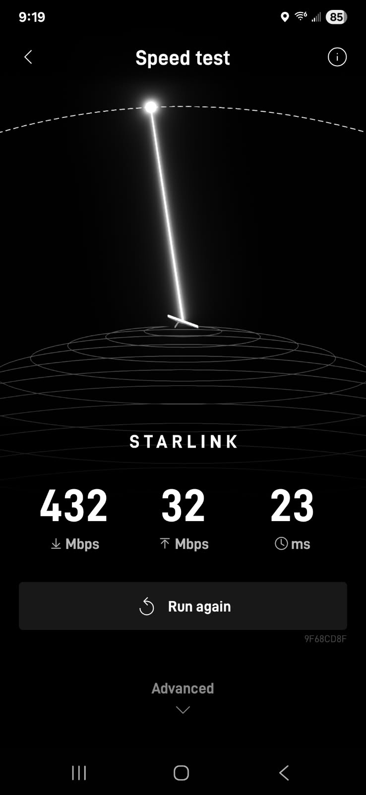 Starlink Speed Test in Auburn CA