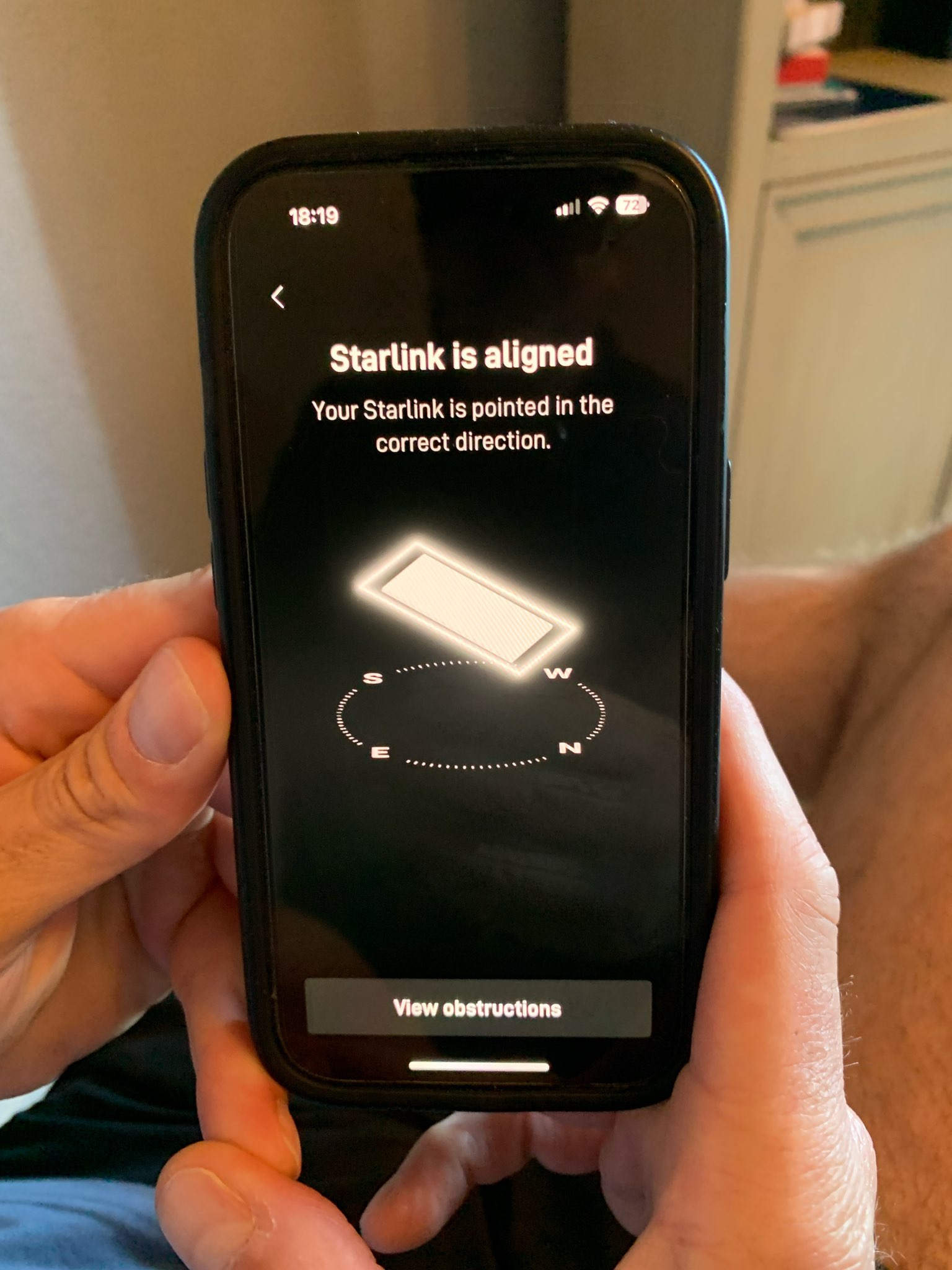 Starlink alignment test Cedar Hill TX
