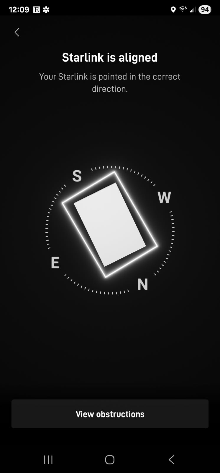 Starlink alignment test Maple Valley WA