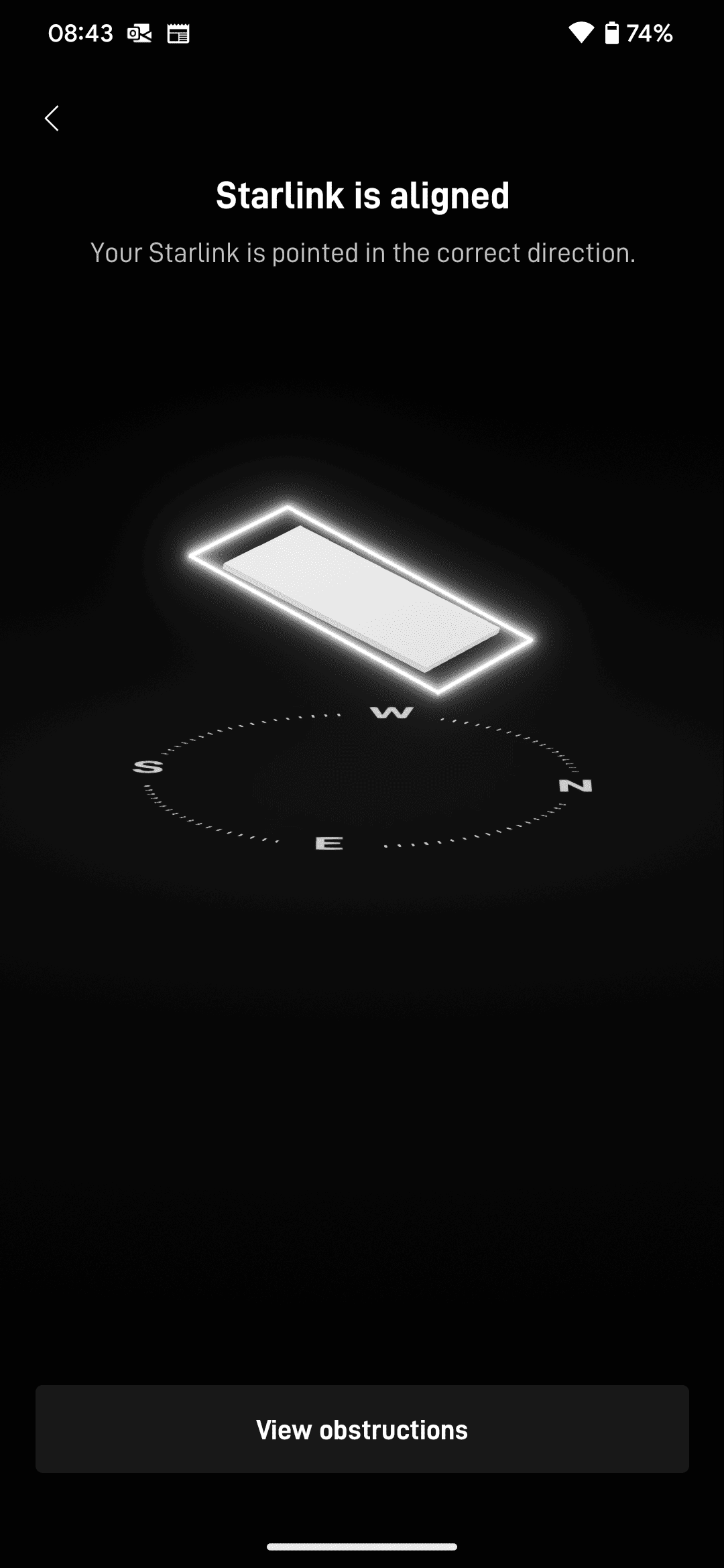 Starlink alignment test in Casa Grande AZ