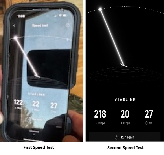 Starlink speed tests Redmond OR