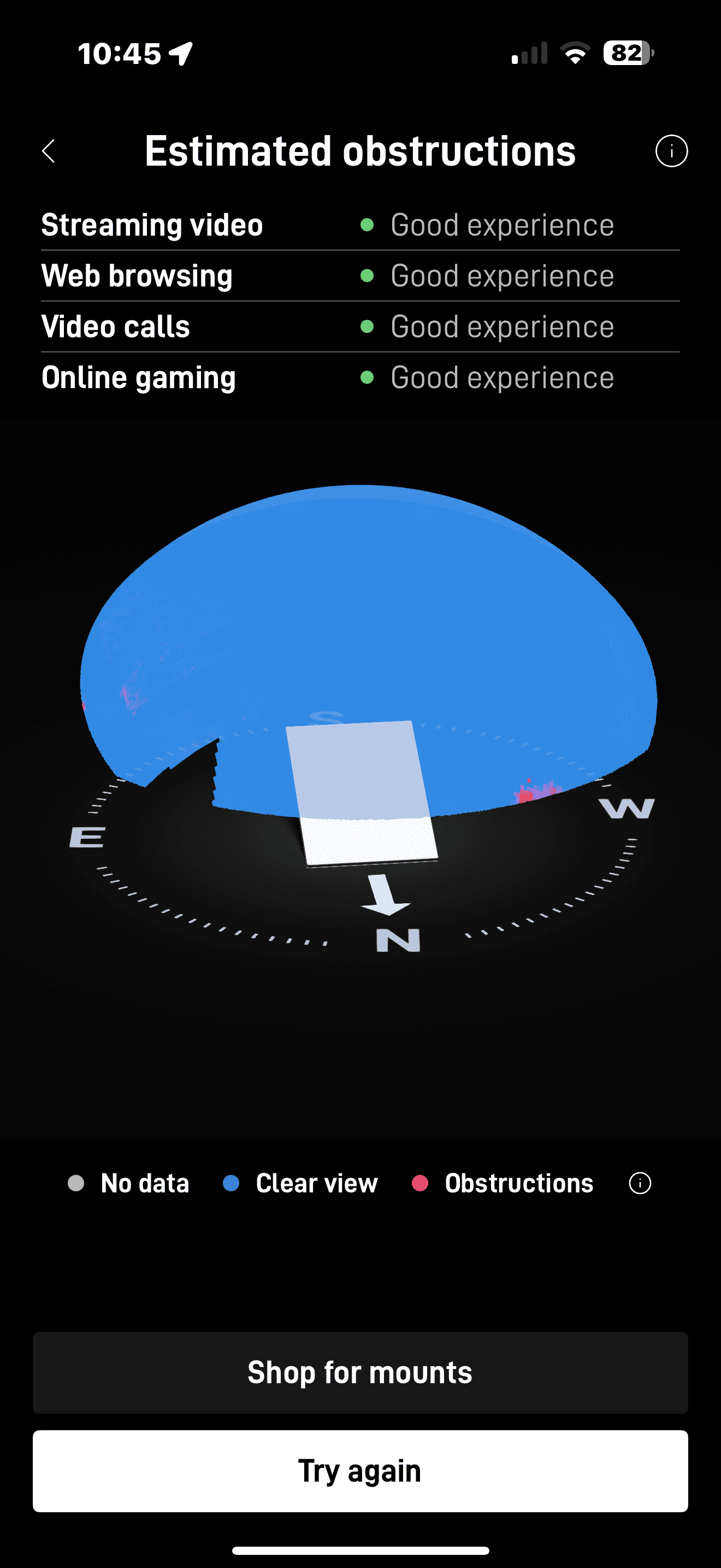Starlink Obstructions Test Grand Junction CO