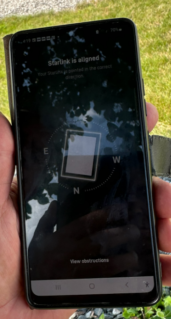 Starlink alignment test in Spencerville IN