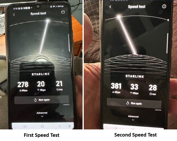 Starlink Speed Tests Spencerville IN