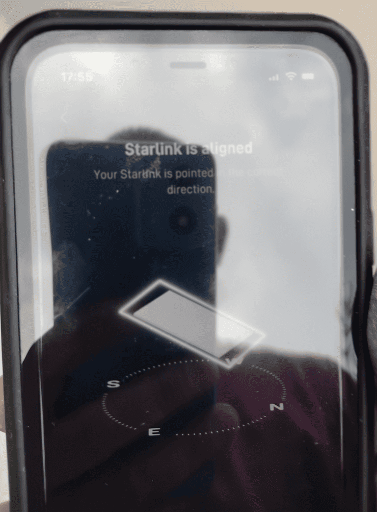 Starlink alignment test Rio Rancho NM