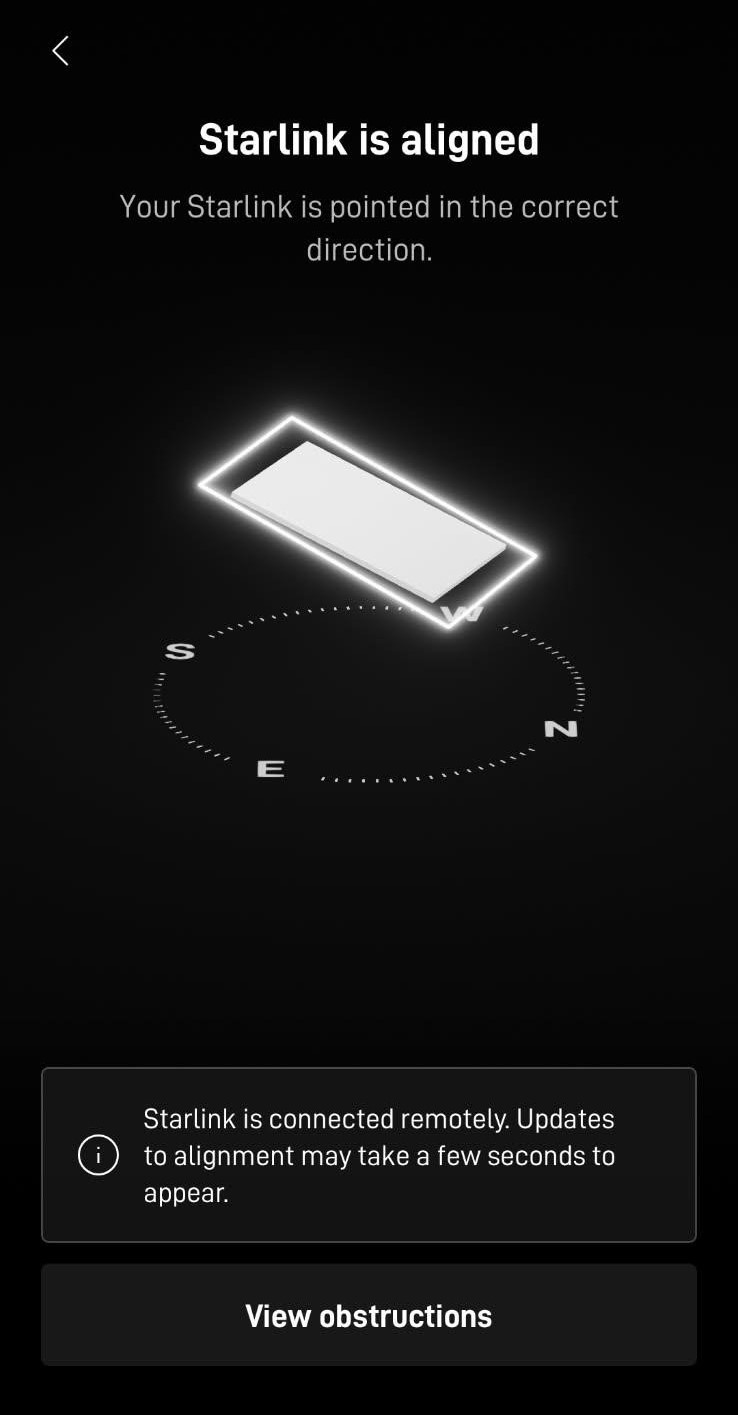 Starlink alignment test in Hopkinsville KY