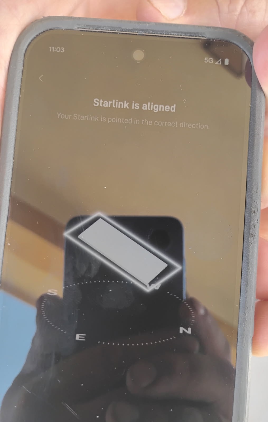 Starlink alignment test in Belen NM