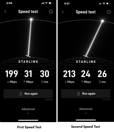 Starlink speed tests Coeur d'Alene ID