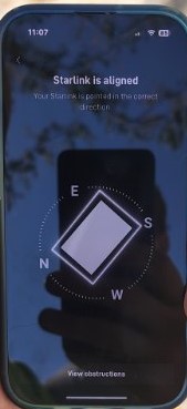 Starlink alignment test Sabetha KS