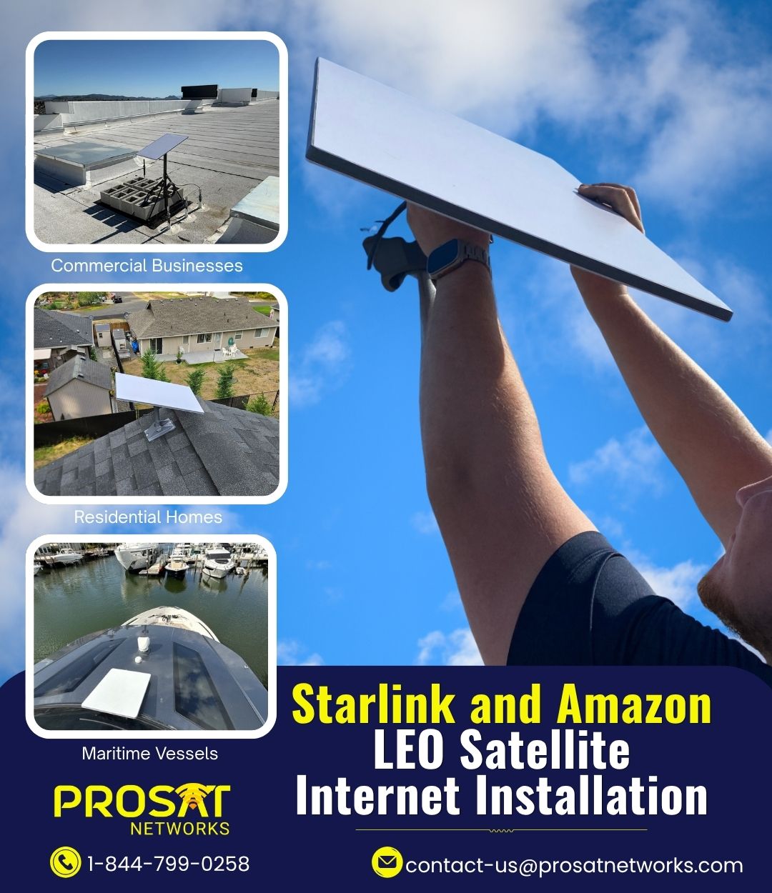 Starlink Amazon LEO Internet Installations