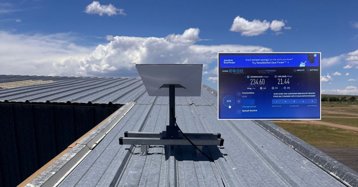 Starlink Installation for Airplane Hangars 