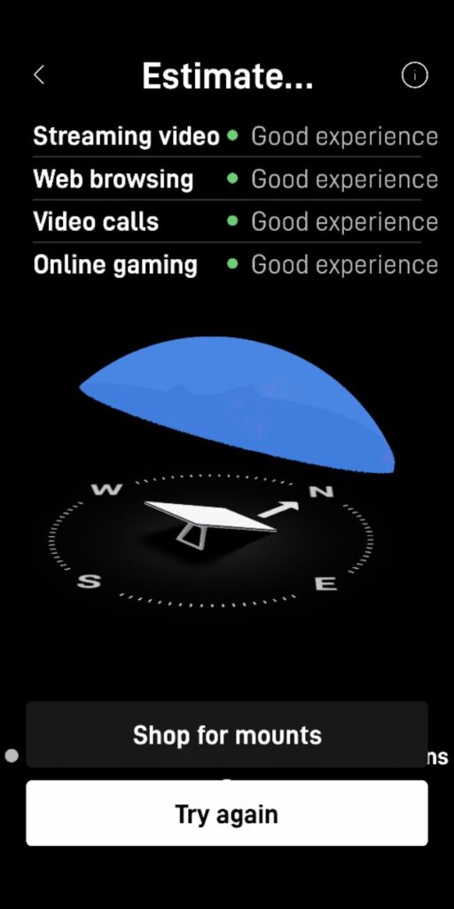 Starlink obstructions test Baker FL