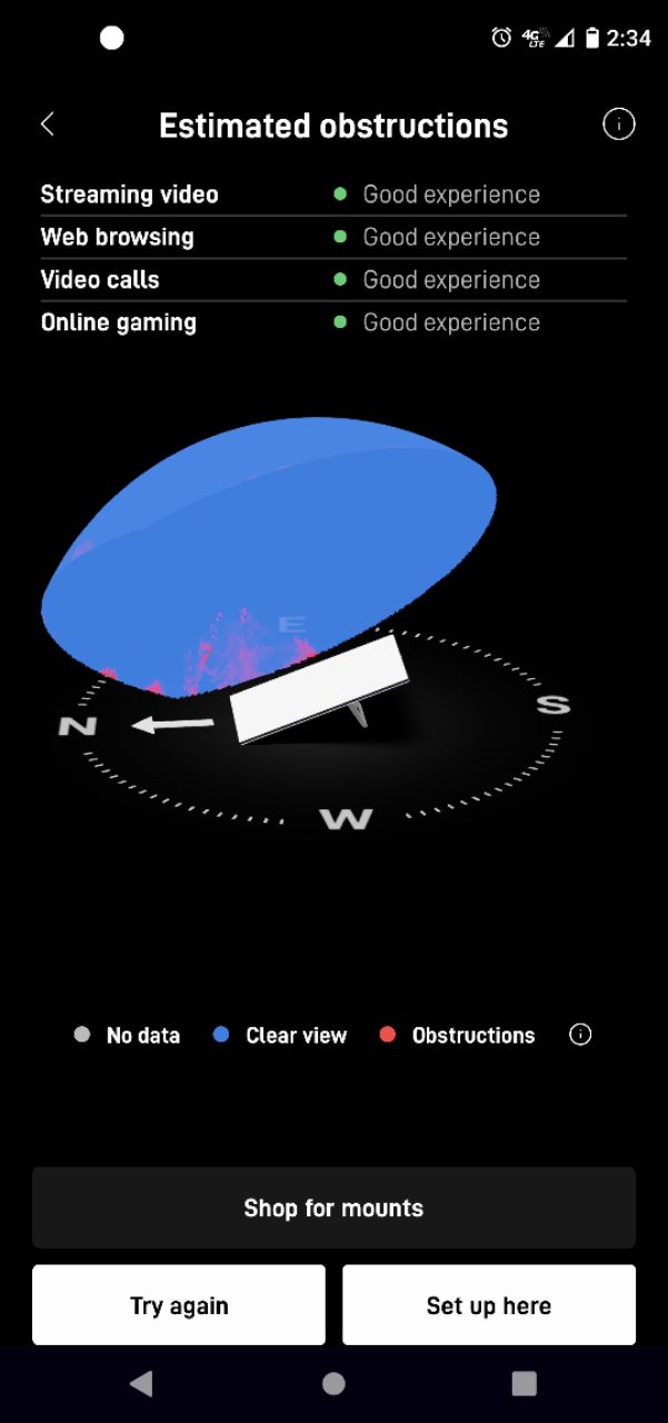 Starlink Obstructions Test Hammond IN