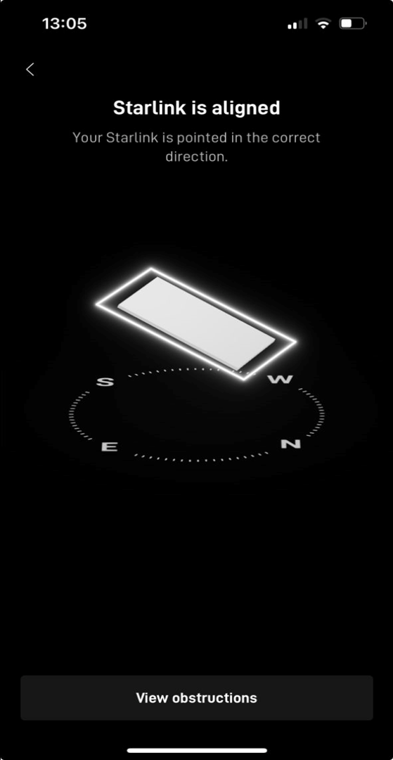 Starlink alignment test Hammond IN