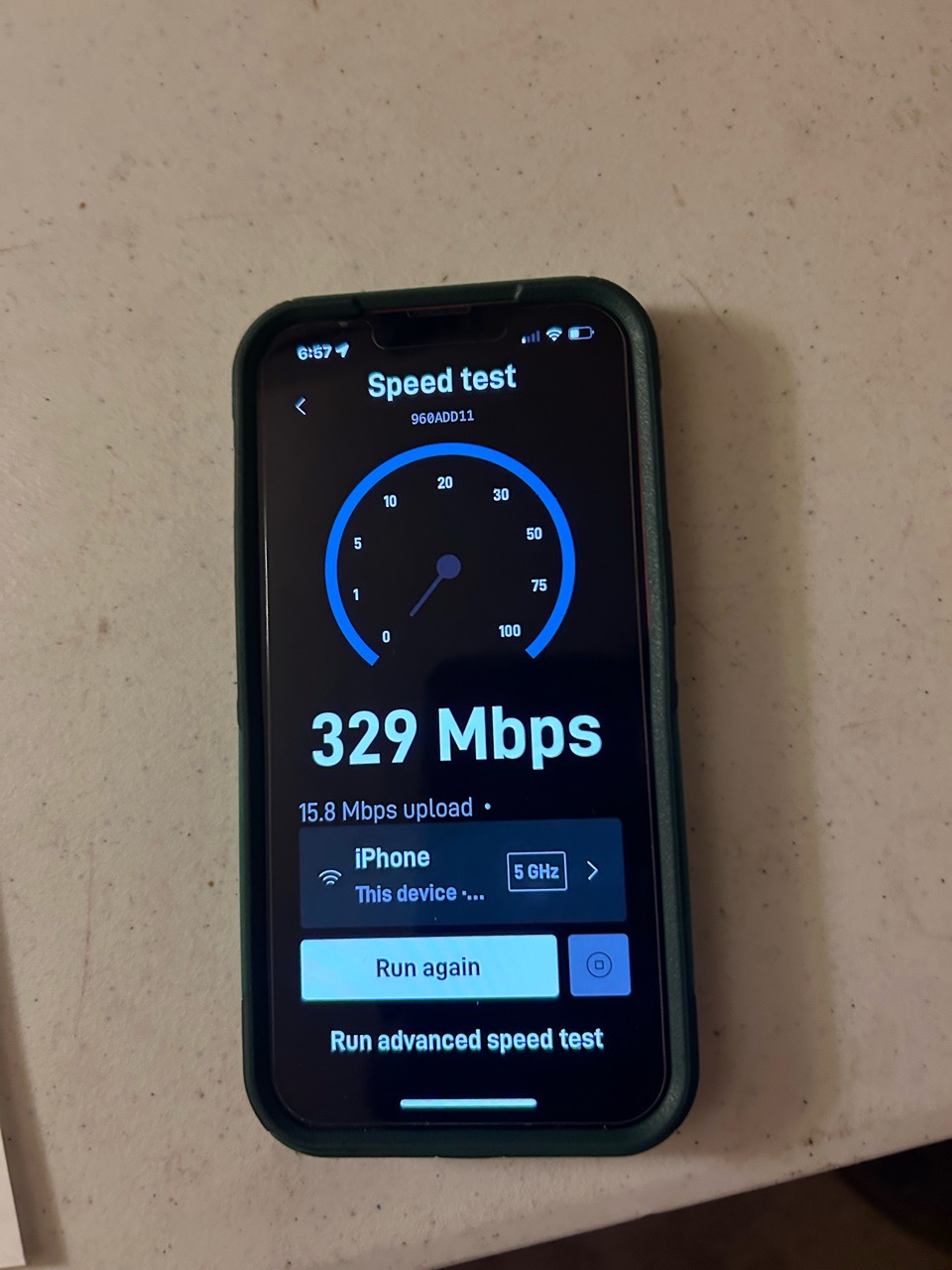 Starlink internet speed test