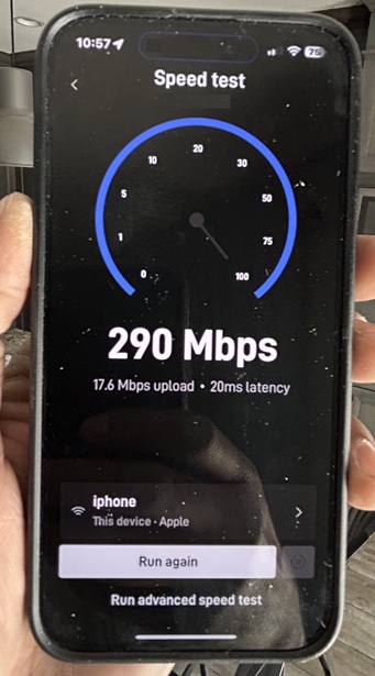 Starlink Internet speed test