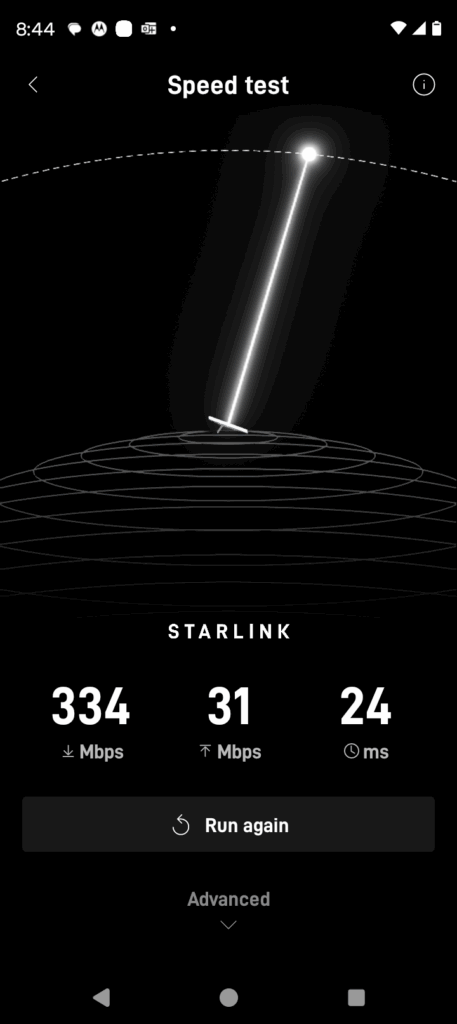 Starlink speed test Buena Vista CO