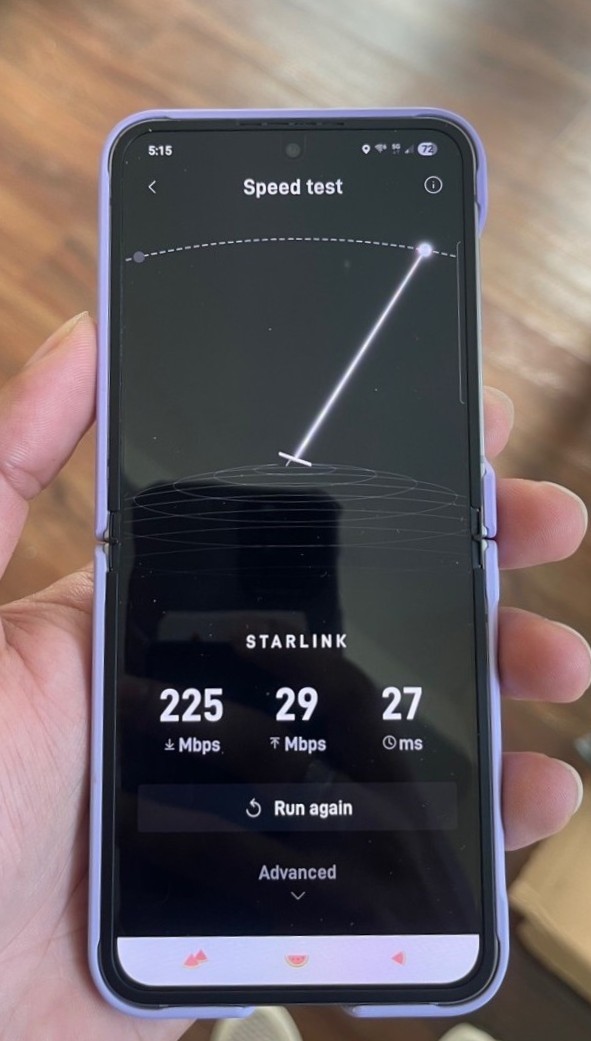 Starlink speed test