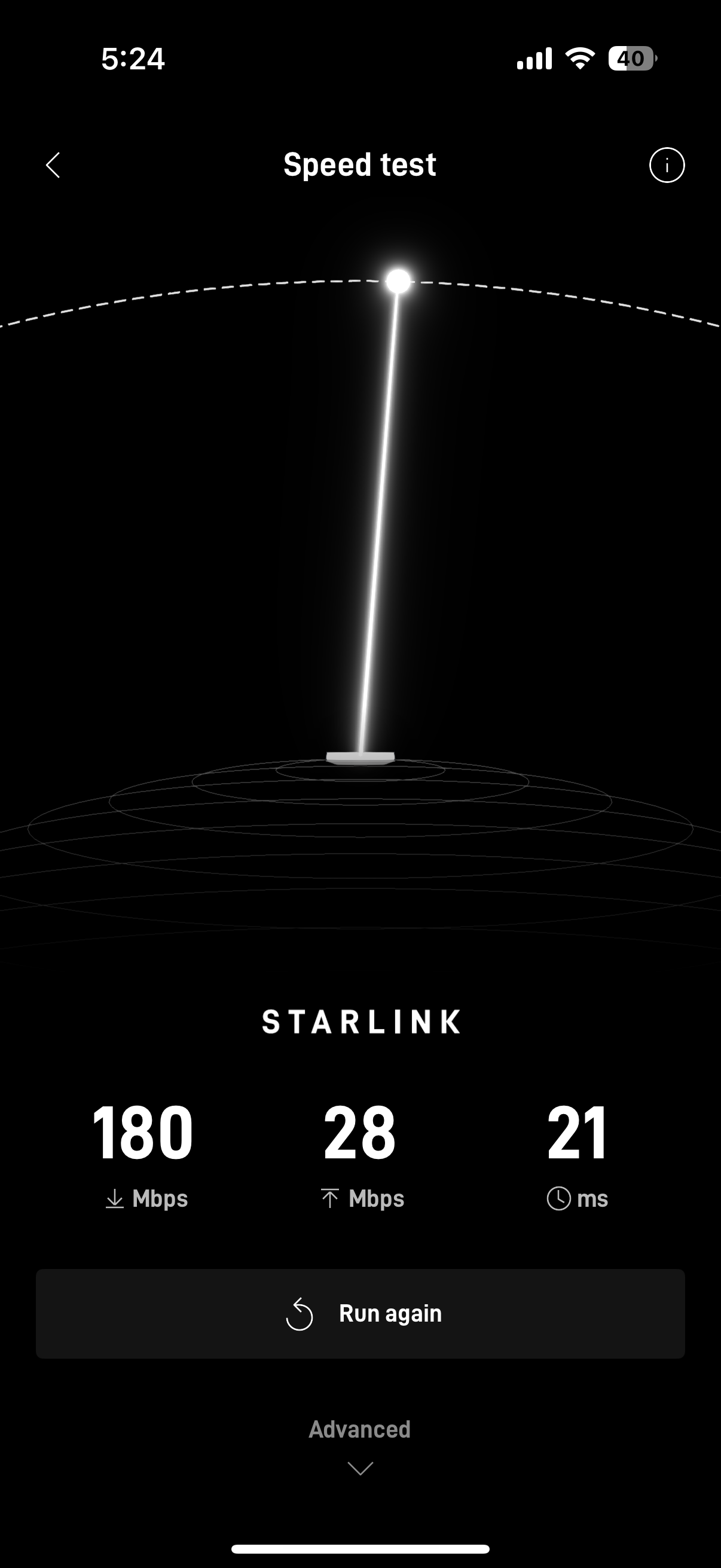 Starlink speed test 2 Hollywood FL