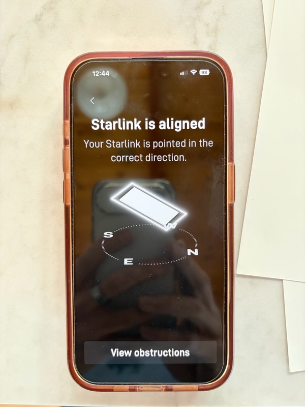 Starlink alignment test Espanola NM