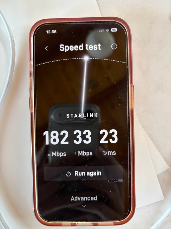 Starlink speed test Espanola NM