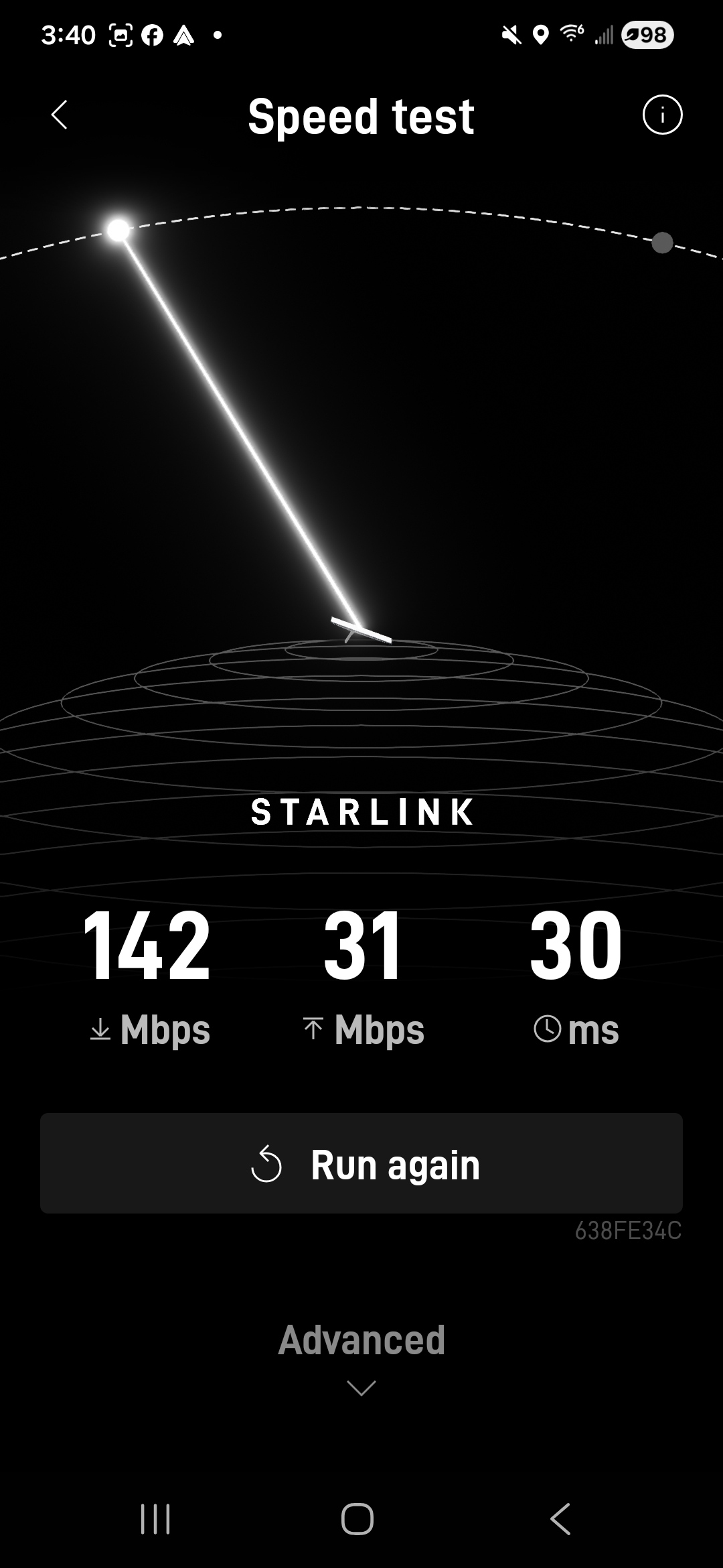 Starlink speed test Pittsburgh PA