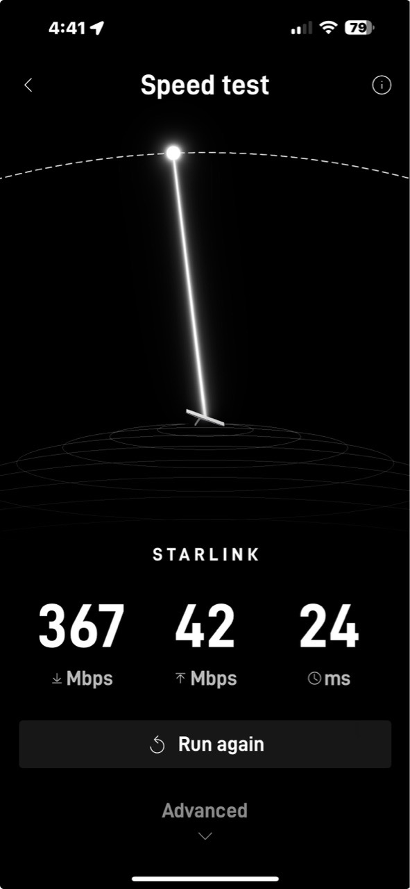 Starlink speed test St. Joseph MO