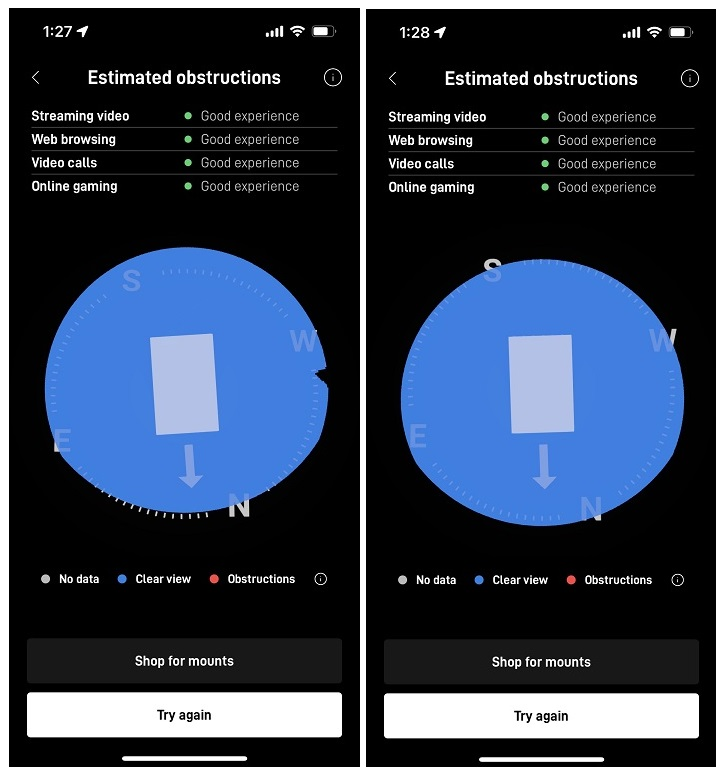 Starlink obstructions test Glendale AZ