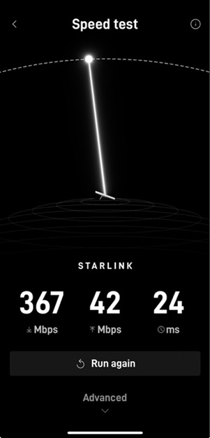 Starlink speed test Moreno Valley CA