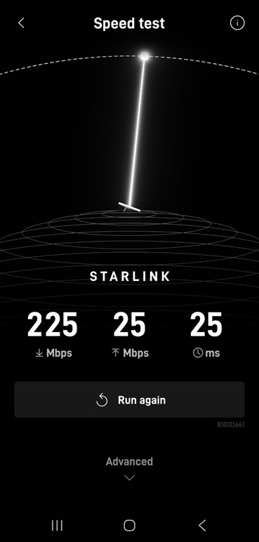 Starlink speed test Palm Coast FL