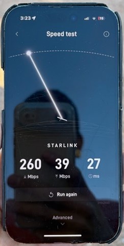 Starlink speed test Hyde Park NM