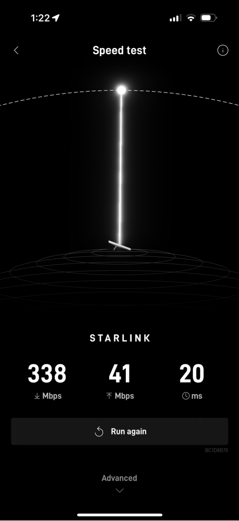 Starlink speed test Paradise Valley AZ