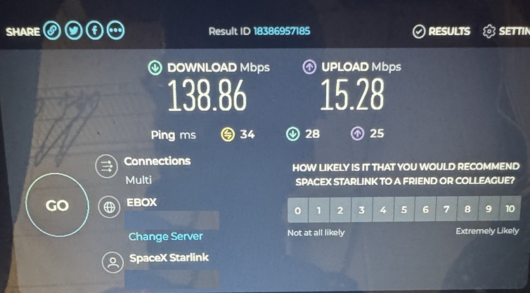 Starlink Speed Test Campbellsville KY