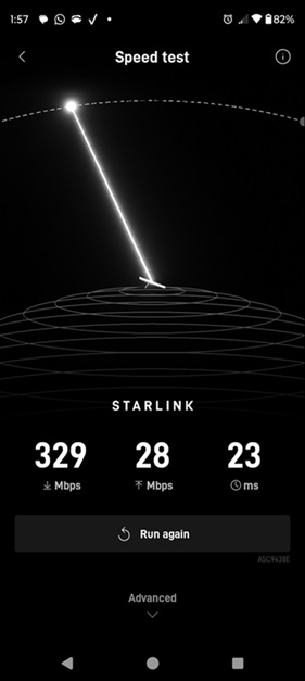Starlink speed test Paradise Hills NM