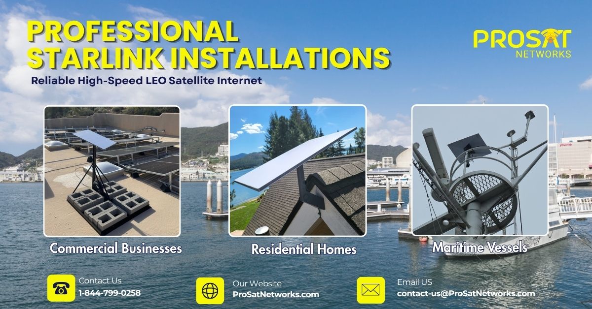 Professional Starlink Installation For Business, Residential and Maritime
