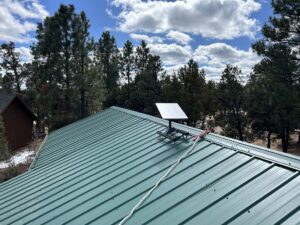 Starlink installation metal rooftop