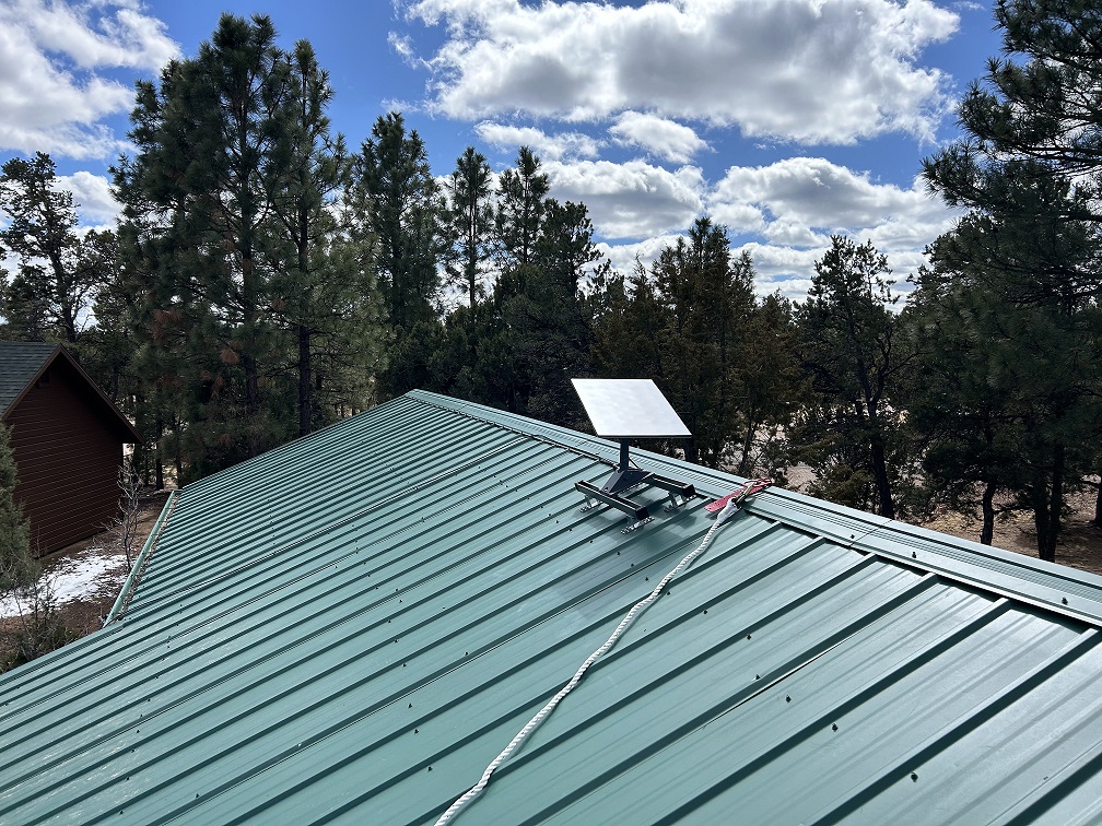 Starlink installation metal rooftop