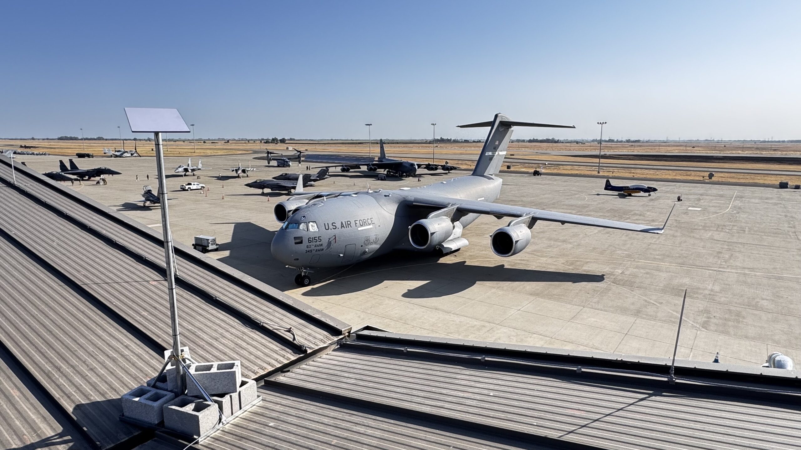 Beale AFB Air Show Event, 1st Starlink Enterprise temp setup
