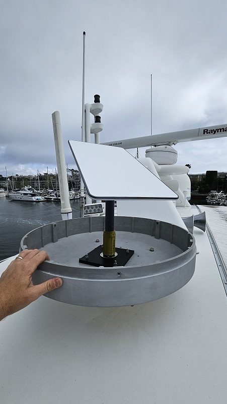 Starlink maritime installation for yachts