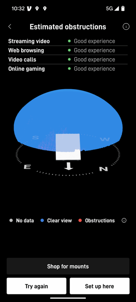 Starlink Obstructions Test Rocklin CA
