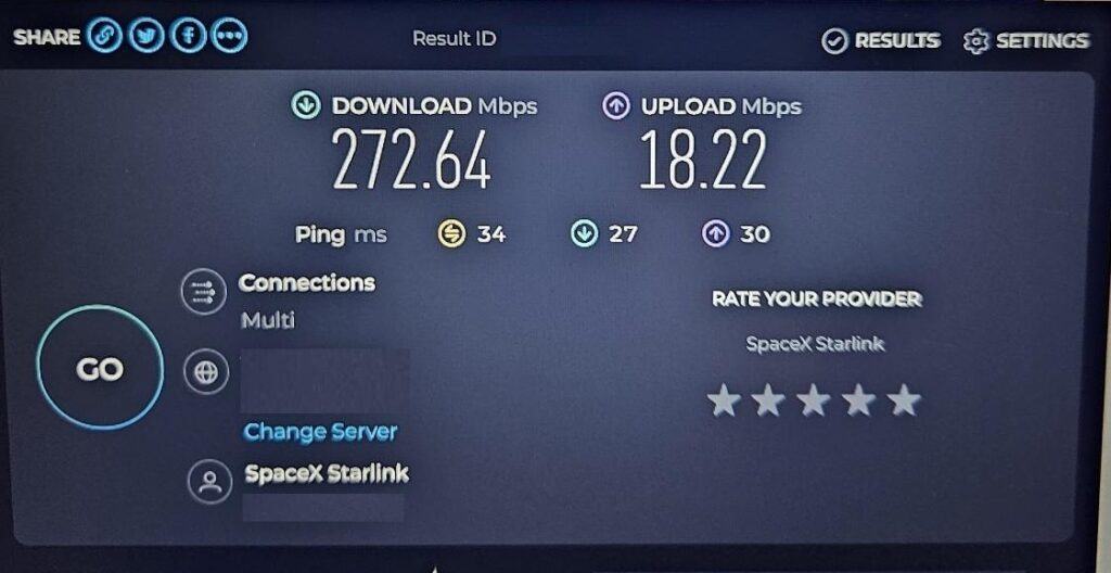Starlink speed test Farmington NM