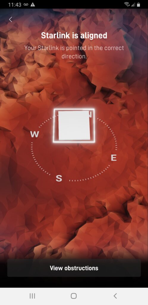Starlink alignment test Ottawa IL