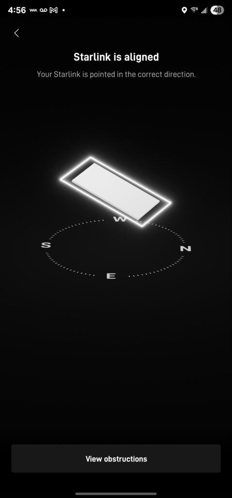 Starlink alignment test in Groveland FL